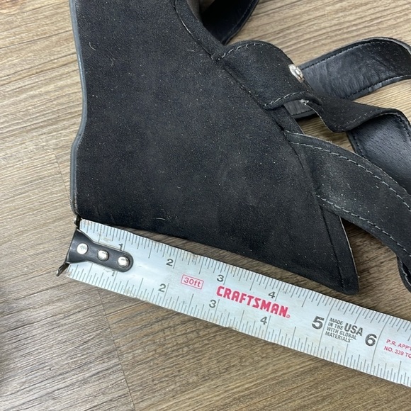 G by Guess Womens Heethe Black Faux Open Toe Wedge Heels Slingback Strappy sz 8 - Picture 14 of 14